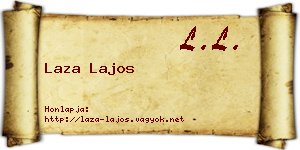 Laza Lajos névjegykártya